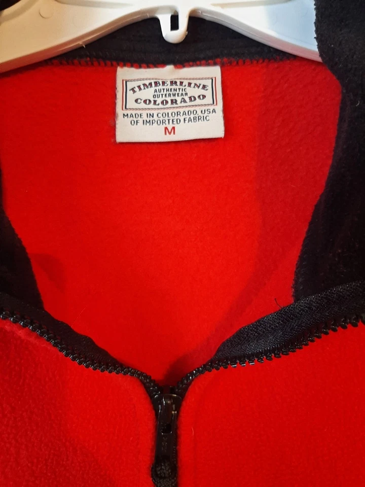VTG Timberline Red Fleece Vest Sweater Made in Colorado USA Mens MEDIUM--EUC! - Image 2 of 3