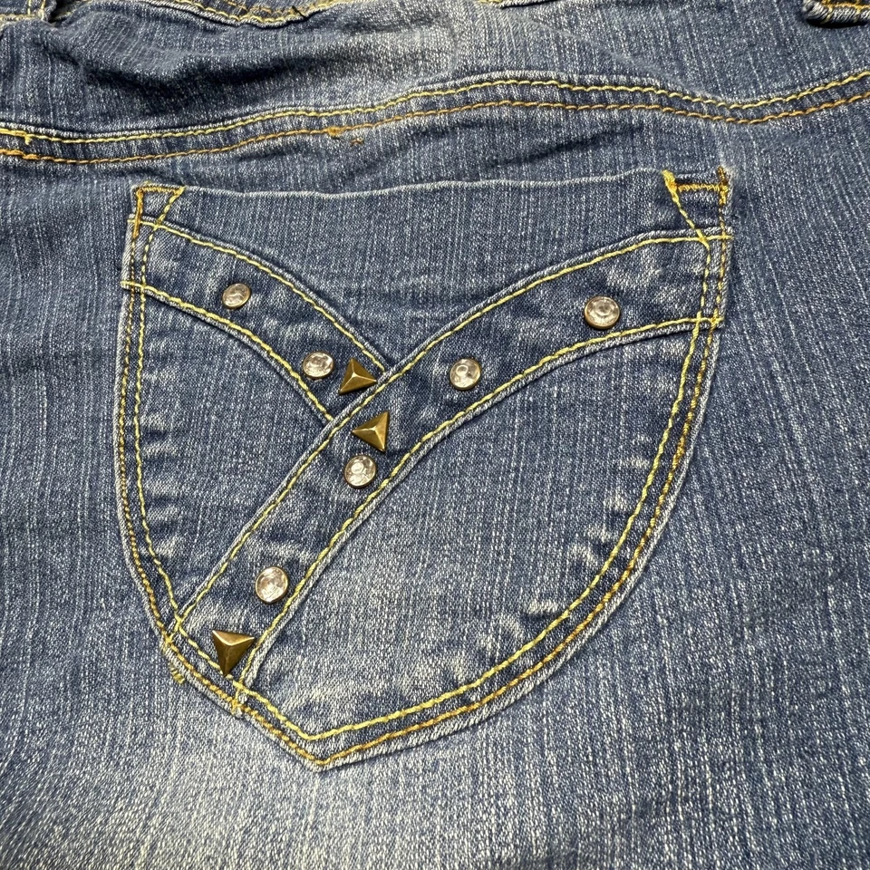 Pantalones Cortos De Colección Southpole Jean Para Mujer 20 Patinador Punk Raro Bermudas Hip Hop Y2K Foto 3 de 4