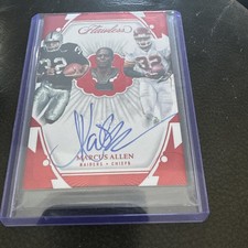 2024 Panini Flawless Marcus Allen Career Progressions Ruby /15 #CP-MAN Auto