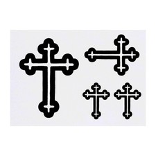 4 x 'Religious Cross' Temporary Tattoos / Transfers TO00011385 