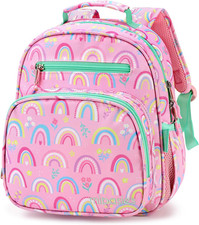 Toddler Backpack for Girls 2-4: Cute Kids Rainbow Toddler-12"H(Not Fit Folder)
