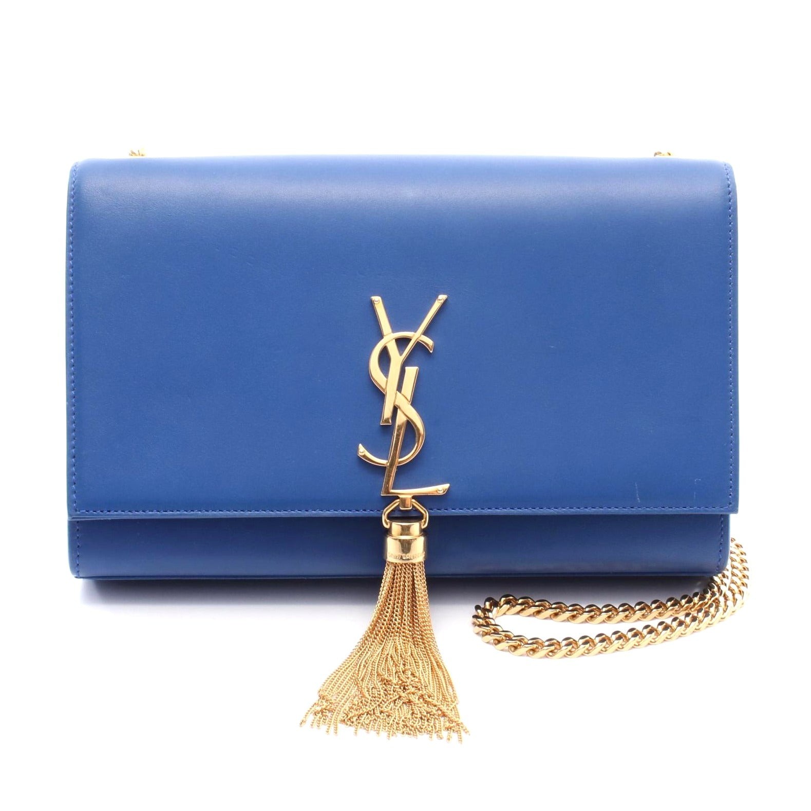 Yves Saint Laurent Kate Tassel Monogram Shoulder Bag Women Blue One Size
