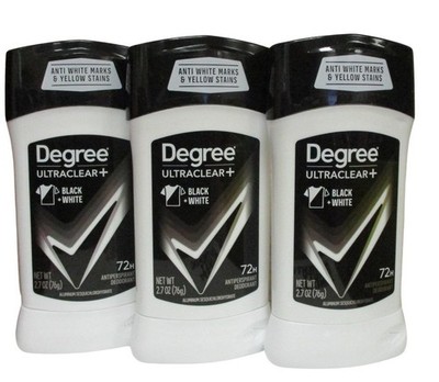 Degree Men Ultraclear +  Antiperspirant, Black and White, 2.7 oz 3 Pack