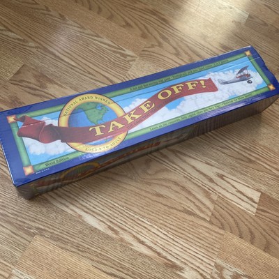 Take Off Kids Board Game Educational Homeschool Geography 1987 World Map SEALED