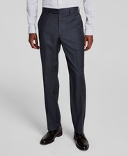 Michael Kors Men's Gray Solid Wool Classic-Fit Stretch Suit Pants Size 38W 29L