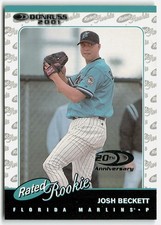 2001 Donruss #/2001 Josh Beckett #154 - Florida Marlins