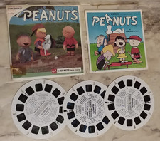 1966 GAF View-Master WORLD of PEANUTS Charlie Brown 3 Reel Set, Sleeve Booklet
