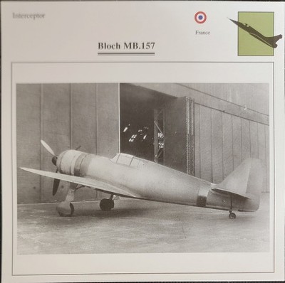 Bloch Interceptor Plane Picture Original Vtg Aircraft Detail Collector Card 