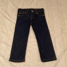 True Religion Geno Relaxed Slim 4T Kids Ajustable Waistband Denim Jeans