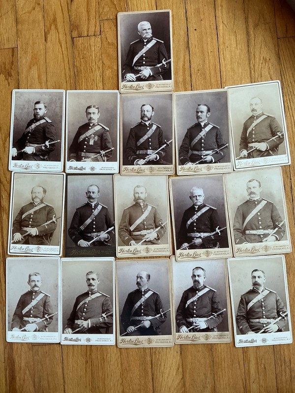 Odd Fellows Providence RI Fraternal 16 Cabinet Cards 1880s Photos 