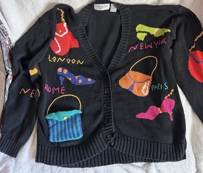 Vintage 90er Bugle Boy Strickjacke Größe S aber siehe Maße in Beschreibung