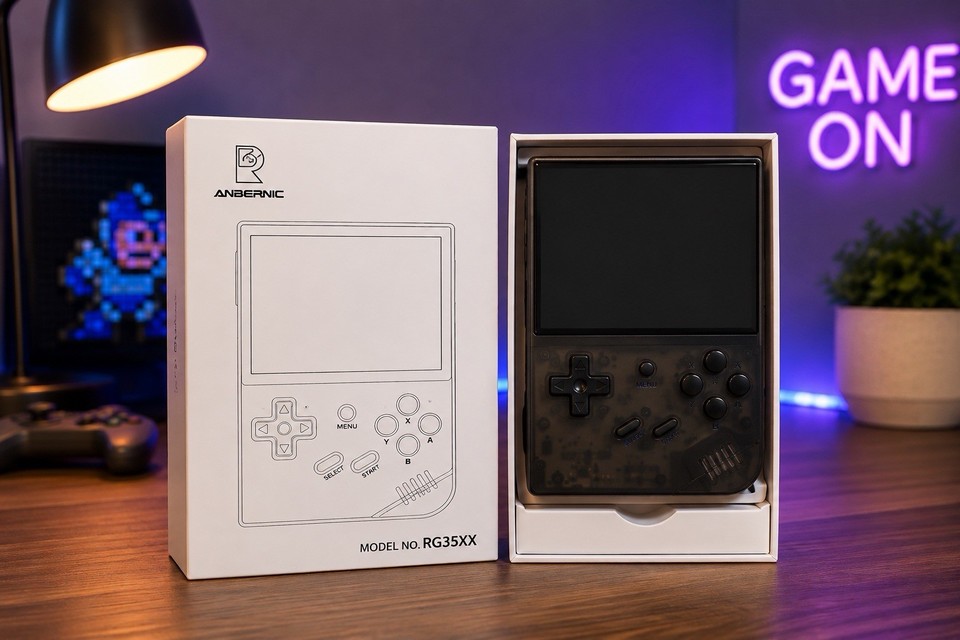 ANBERNIC's RG35XX is a cult-favourite among retro-gaming purists — genuinely well-built, gorgeous IPS screen, and legitimately hard to find at a fair price.