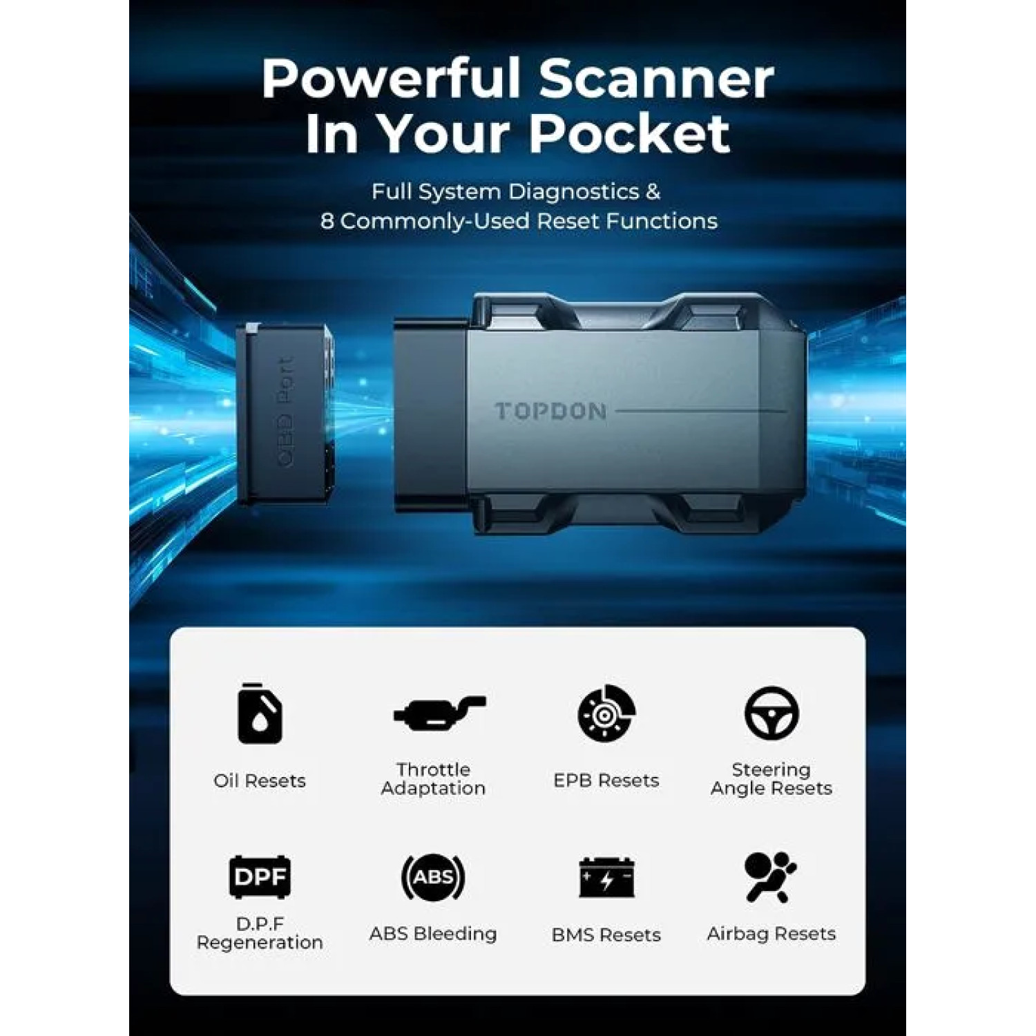 Topscan Lite Lecteur de Code OBD2 Bluetooth pour Diagnostic Auto Multimarque - 2