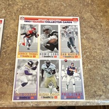 McDonald's NFL Trading Card Lot 1993 Marino Thomas Limited Edition