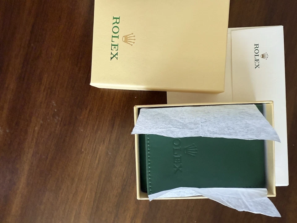 Funda protectora suave para reloj de cuero verde ROLEX  Foto 4 de 4