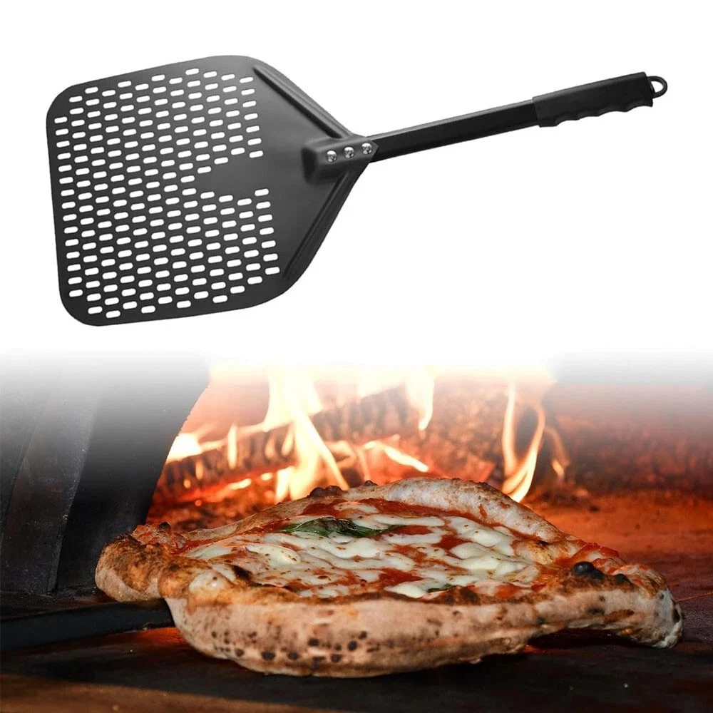 NEW Perforated Pizza Peel for Home Oven Use Hard Anodized Aluminum Construction