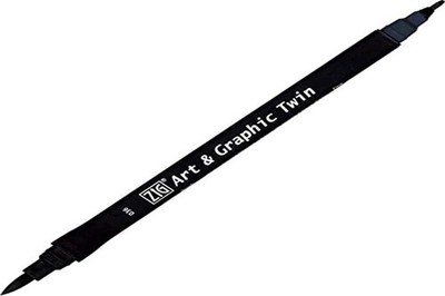 ZIG Art and Graphic Twin Tip Brush Marker Pen 036 Deep Blue
