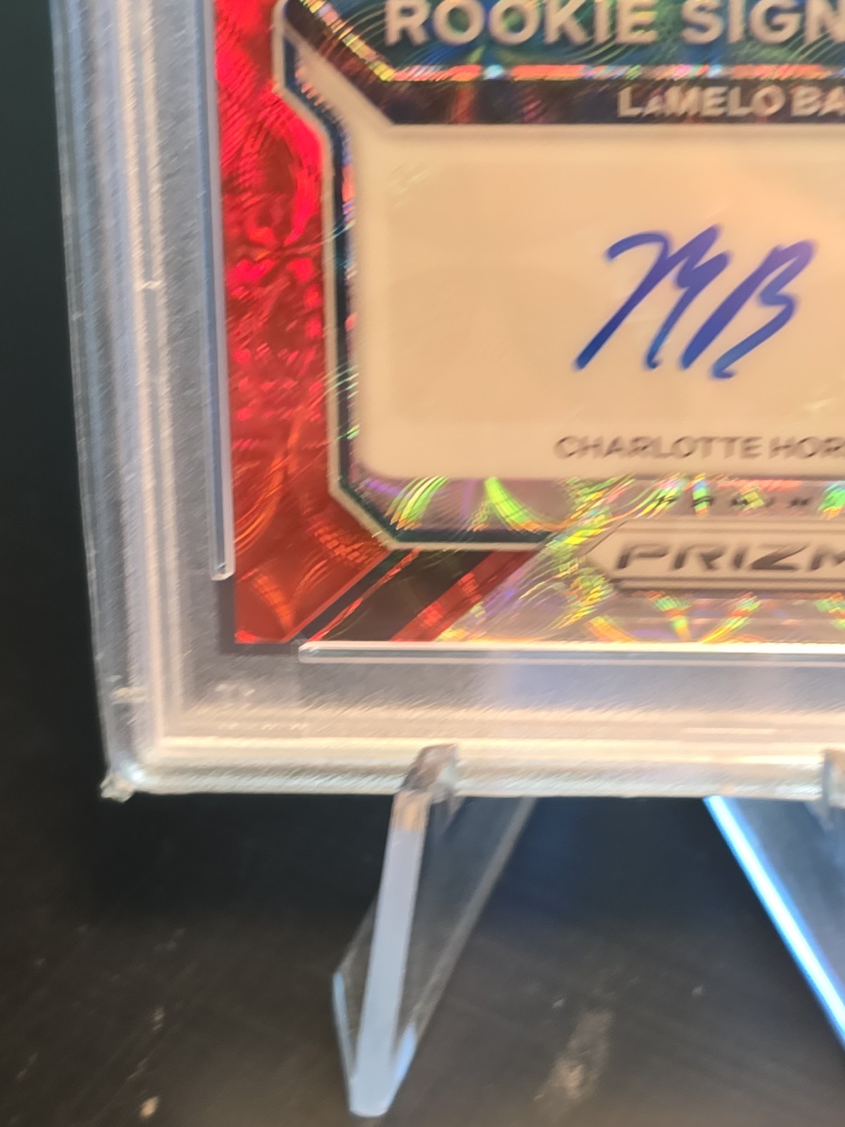 2020-21 Panini Prizm LaMelo Ball Rookie Red Prizm Autograph PSA 10 π₯π₯ view 6