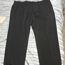 Michael Kors Men's Black Pleated Dress Pants 38W Stretch Straight Leg Twill
