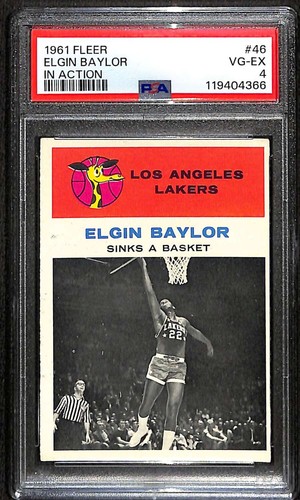 1961 Fleer #46 Elgin Baylor HOF IA PSA 4 VGEX C100360
