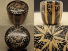 Japanese Lacquer Wooden Natsume Bamboo Grove Makie Tea Caddy (616)