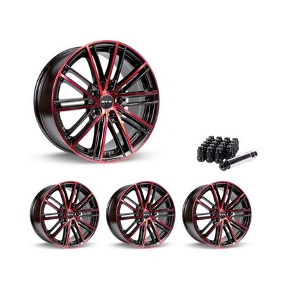 5x114.3 Set of 4 17'' Rims Red Alloy Wheel fits 2021-25 2021-25 Kia K5, OEK5 RTX