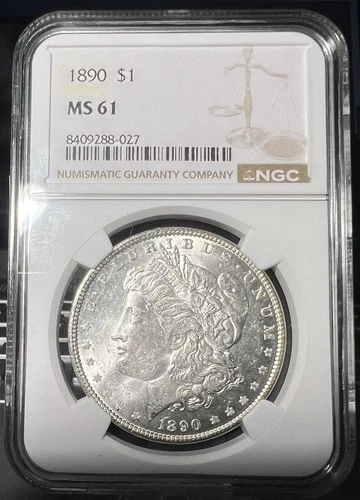 1890 Morgan  Dollar  NGC  MS 61.