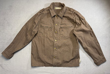 Vintage John Deere Brown Working Jacket Snap buttons Mens size L