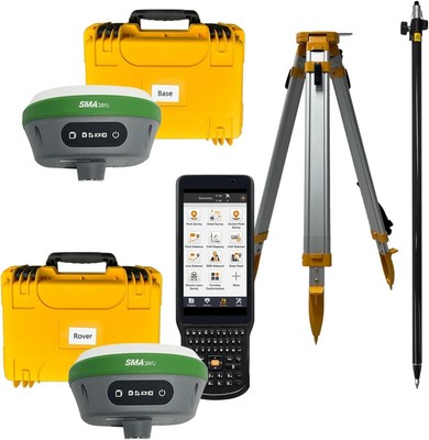 SMA26 BaseRover withColletcor RTKGNSS GPS Software PoleTripod 1cm10km LandSurvey