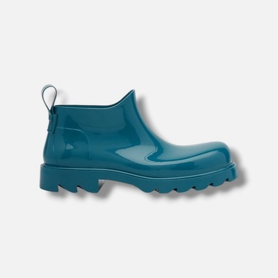 Bottega Veneta Men's Blue Stride Waterproof Rain Boot Shoe Size 45E