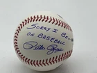 Pete Rose Autographed Rawlings OML Baseball w/ Sorry I Bet - Beckett W Hologram