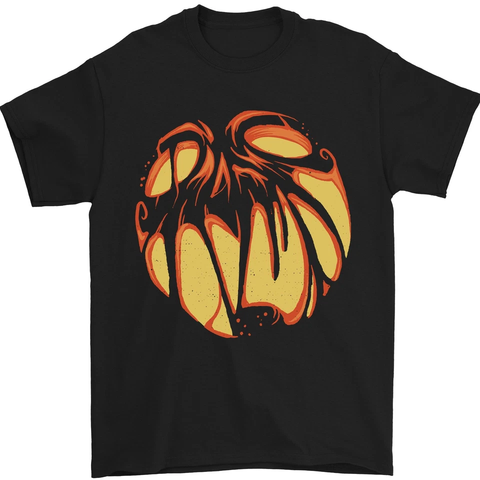 T-Shirt Halloween Jack-O-Lantern En Coton 100% - Photo 1/1