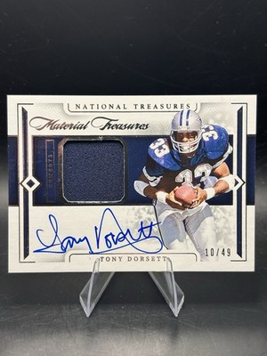 Tony Dorsett 2023 Panini National Treasures Jersey Auto /49 MTS-TDO Cowboys
