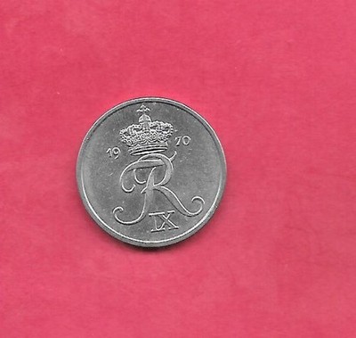 DENMARK KM840.2 1970 2 ORE BU GEM UNCIRCULATED NICE OLD VINTAGE COIN