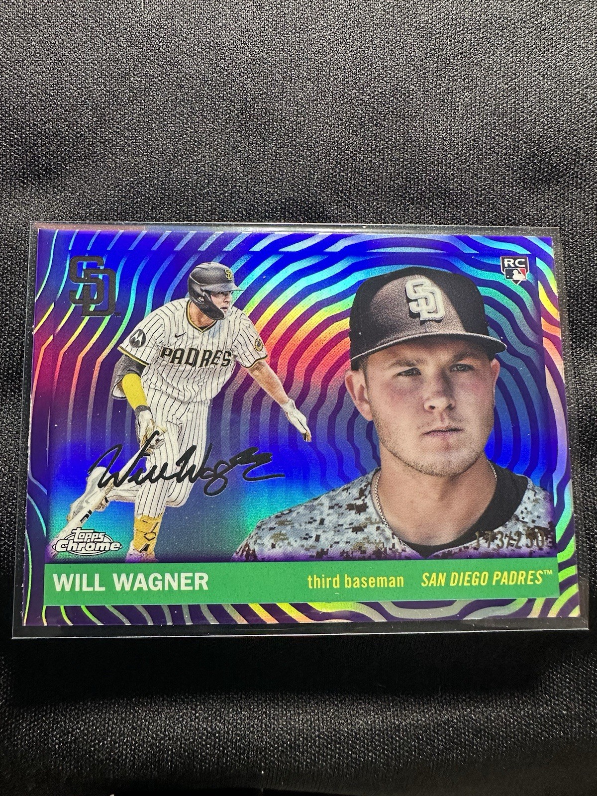 2025 Topps Chrome Platinum Anniversary Will Wagner #201 Purple Vibrations /250
