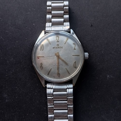 #ad Vintage Rare Atlantic Worldmaster Original Swiss ST96 movement 17 jewels watch $95.00