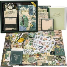 Scrapbooking Supplies Kit, A6 Grid Notebook, Vintage Junk Journaling Kit