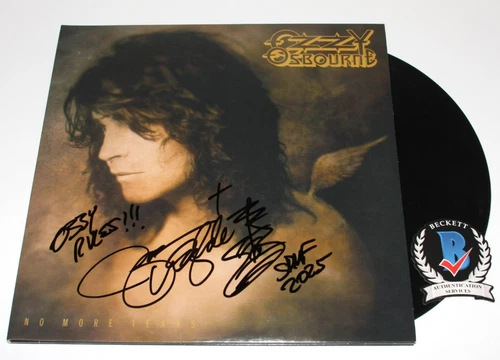 ZAKK WYLDE SIGNED OZZY OSBOURNE NO MORE TEARS ALBUM VINYL RECORD BECKETT COA