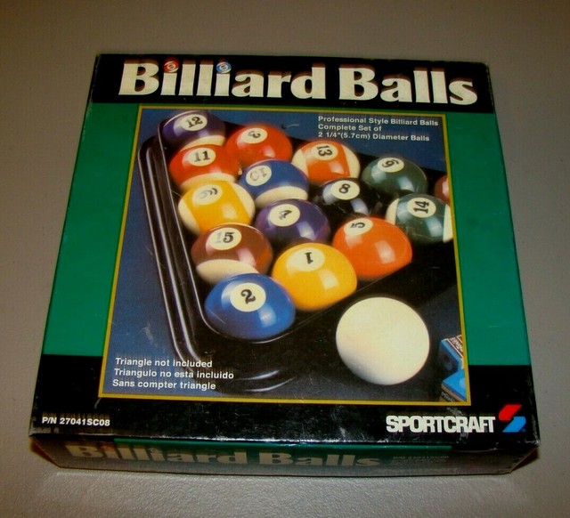 Sportcraft Professional Style Billiard Balls Complete Set 2 1/4" Pool