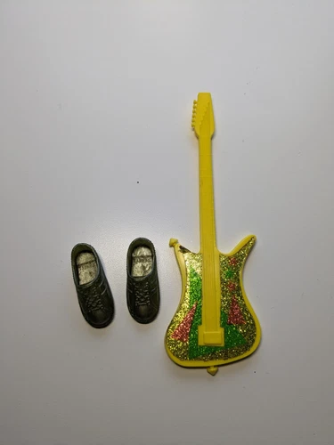 Barbie Mattel Ken Shoes and Guitar Accessory