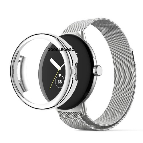 Magnetic Milanses Band + Case For Google Pixel Watch 1 2 Metal Replacement Strap - Zdjęcie 6 z 10
