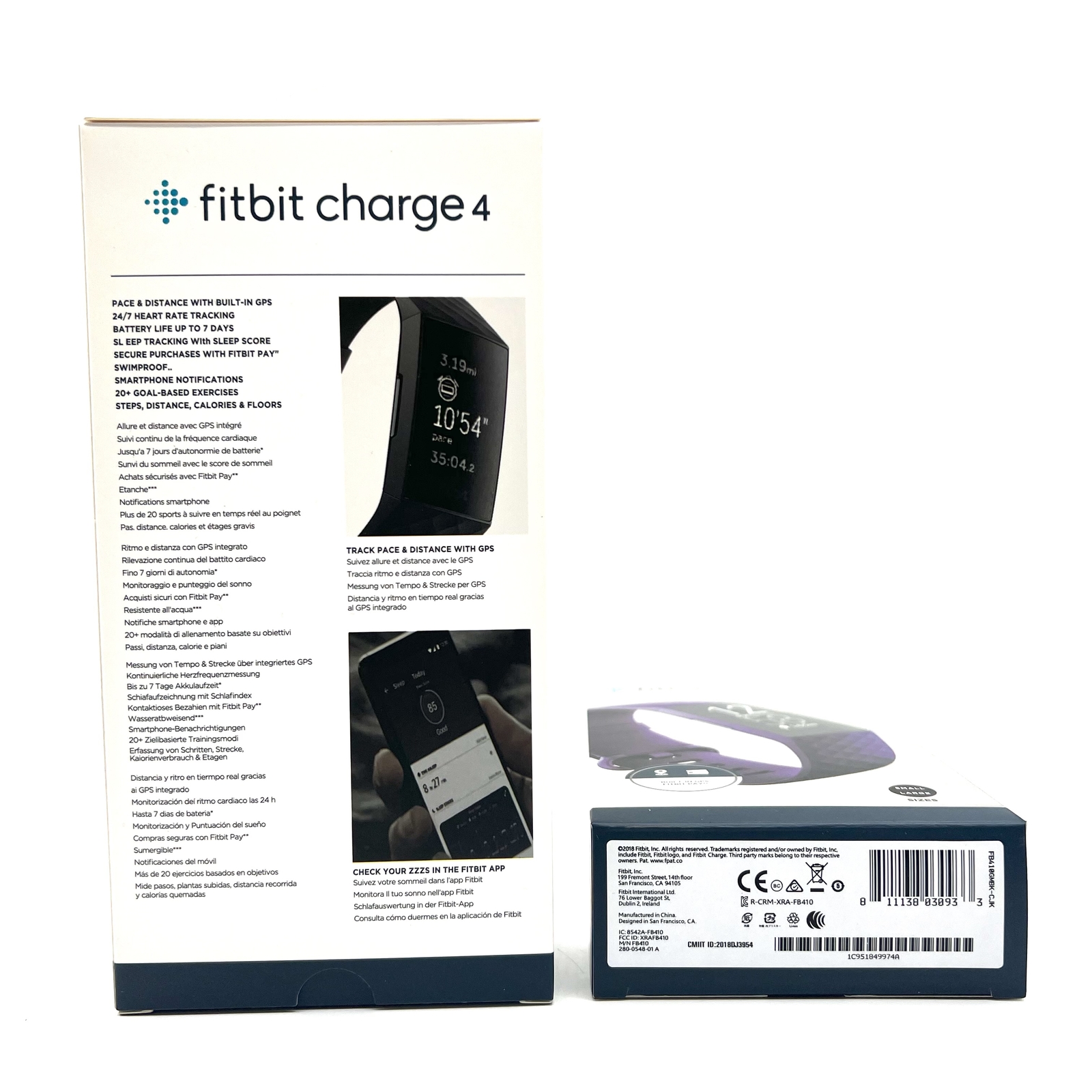 Fitbit Charge 4 BLACK Fitness Activity Tracker Heart Rate Fitness Wristband New