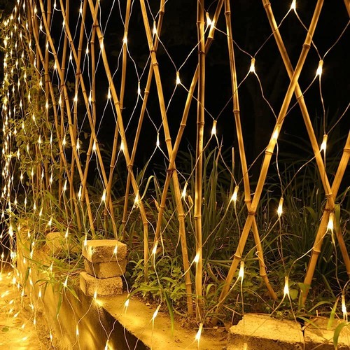Solar LED String Fairy Net Lights Curtain Mesh Christmas Party Garden Outdoor AU - Picture 26 of 28