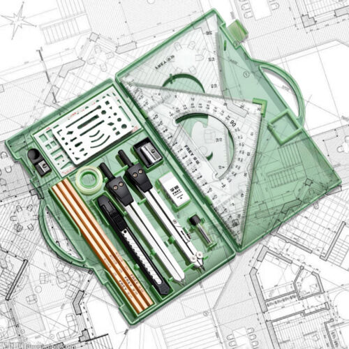 Professional Geometry Set, 16 Pcs, Geometry Kit for Artists and Students - Picture 4 of 10