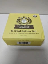 Brand New in Box Moon Valley Organics Herbal Lotion Bar Lemon Vanilla 1.9 oz NIB