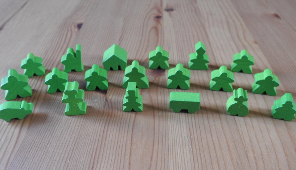 Carcassonne - 19 Wooden Meeples Complete Set | Many Colours | Accessory | New - Image 4 of 4