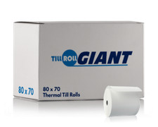 100 Rolls 80x70mm (80x80 Compatible) Thermal Paper Till Roll For Epos Terminals