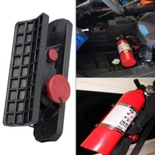 UTV Fire Extinguisher Mount Holder with 4 Fixing Clips Quick Release Roll Bar