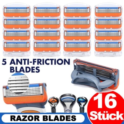 16STK Rasierklingen für Gillette Fusion 5 ProGlide Edelstahl-Klingen Ersatzkopf