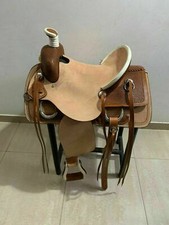 Western Natural Strip Down Leather Hand Tooled Roper Ranch Saddle